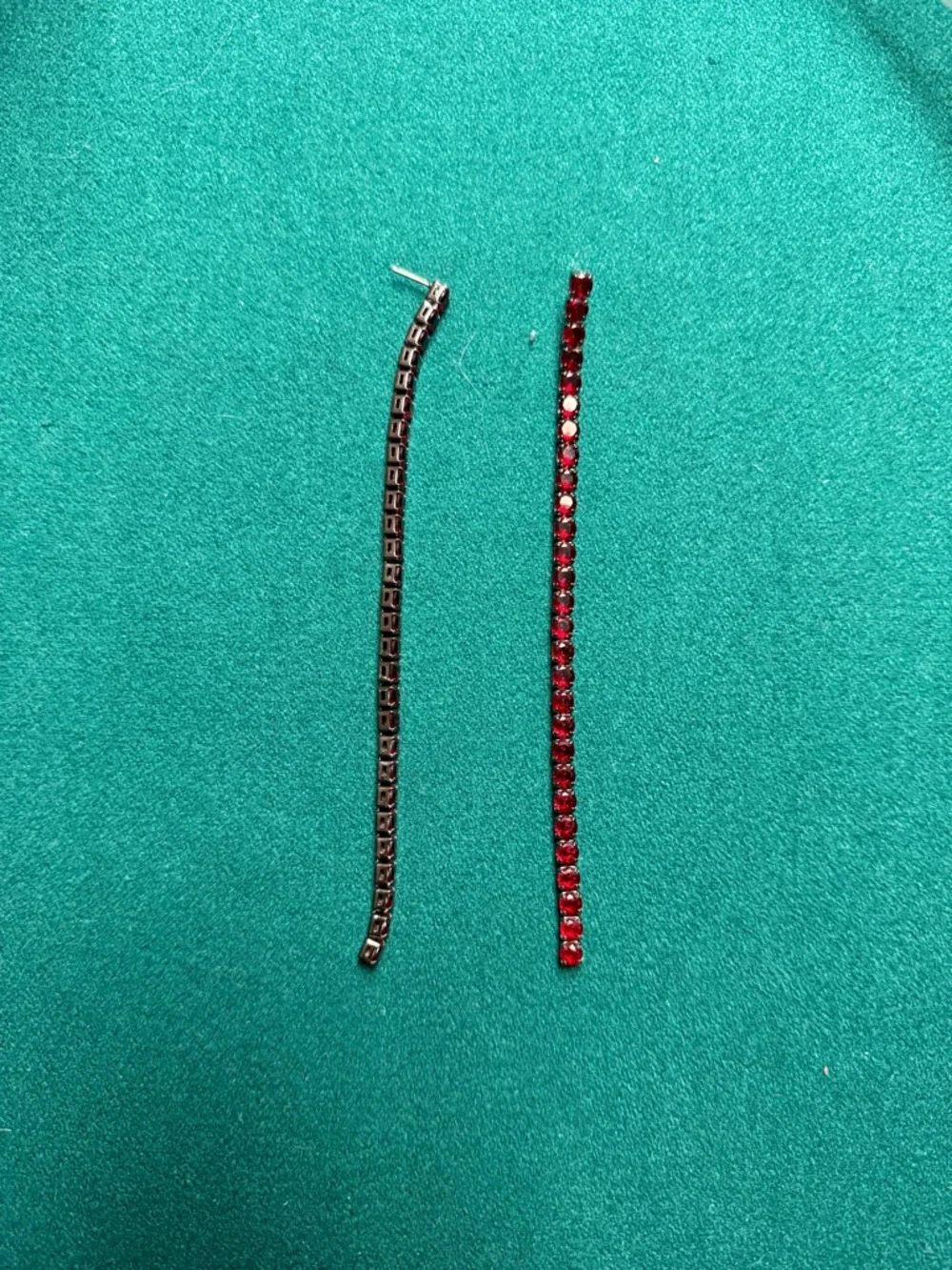 AllSaints Crystal Linear Drop Earrings